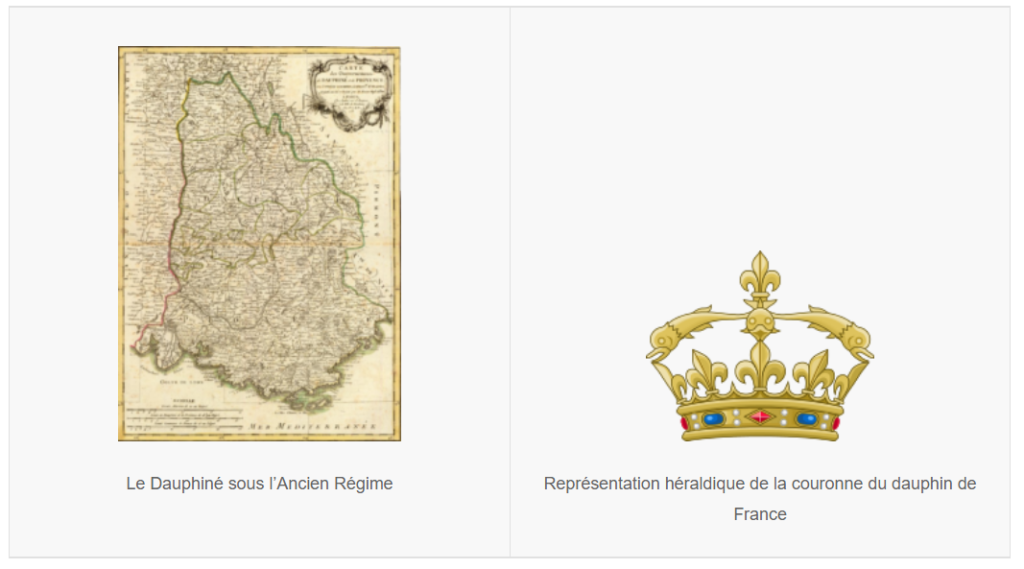 Le Dauphiné sous l’Ancien Régime, représentation héraldique de la couronne du dauphin de France
